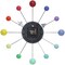 Infinity Instruments Orb Spoke -15in Round Wall Clock, Open Face Design, Metal Spokes with Rainbow Orbs 15353RB - alternate 4